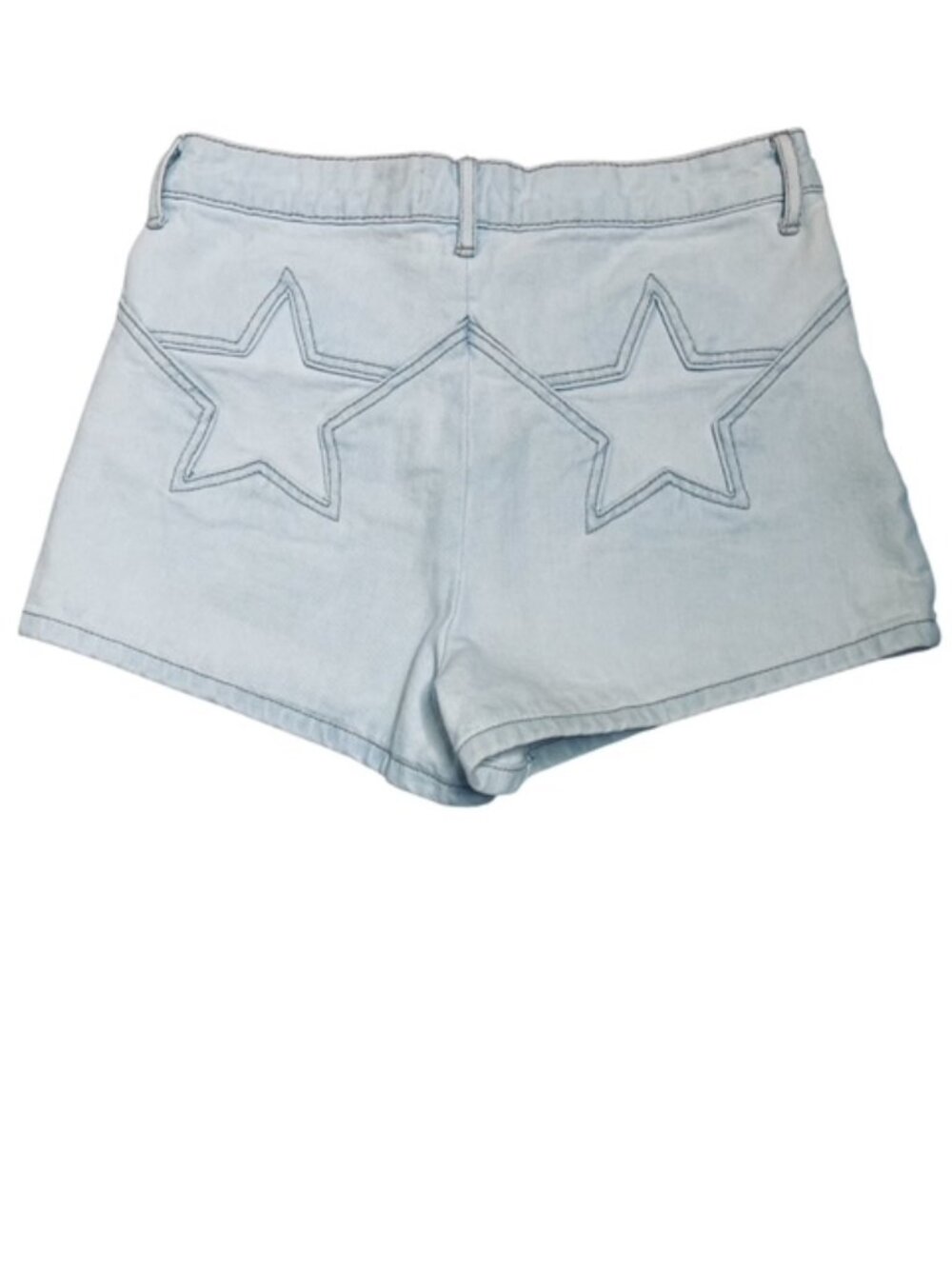 FOREVER 21 High-Rise Star Embroidered Denim Jean Shorts - Size 26